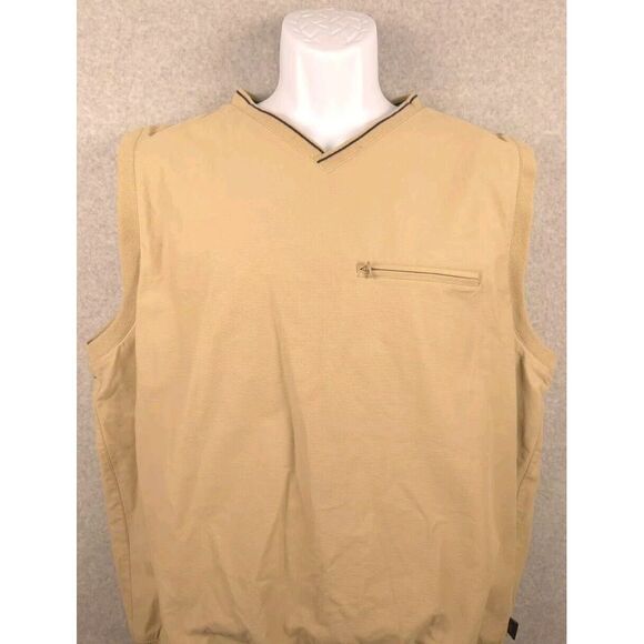 Polo Golf Ralph Lauren‎ Mens Mesh Lined Vest Large Beige - Picture 1 of 6
